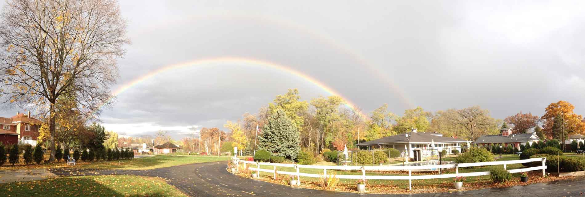 Double Rainbow over Lake Geneva Lodge